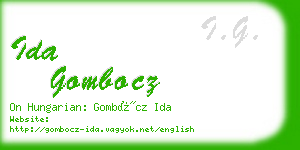 ida gombocz business card